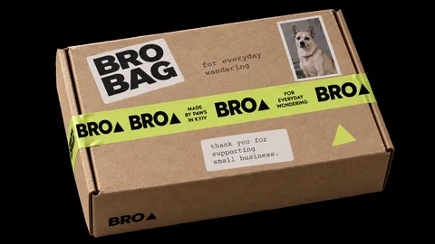BRO identity — BRO shipping box