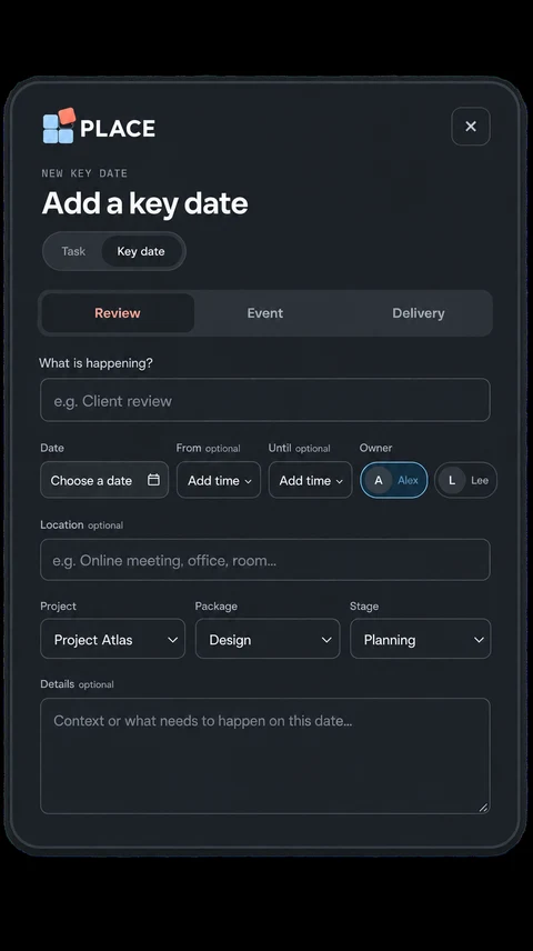 WUSA Place — Project roadmap