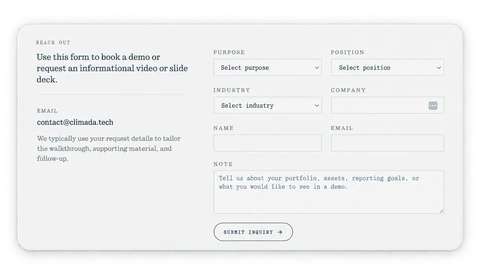 Climada Technologies Websäit — Automatesch Demo-Ufro