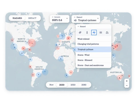 Climada Technologies Websäit — Interaktive Produktsimulator